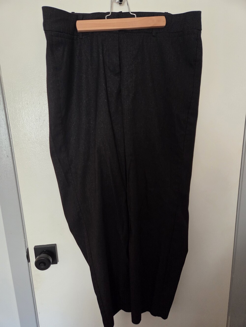 Lane Bryant The Allie Black Metallic Shimmer Ankle Pants Size 18S | Workwear
